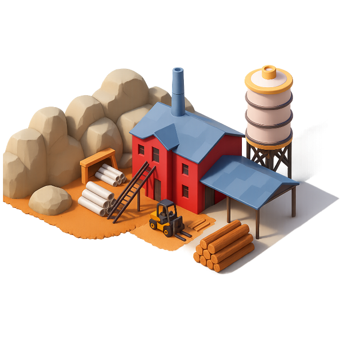 Mining operation — business empire resource extraction, business tycoon raw materials facility